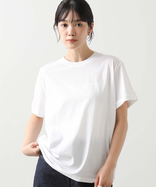 tシャツ シルケット天竺クルーネックカットソー レディース
