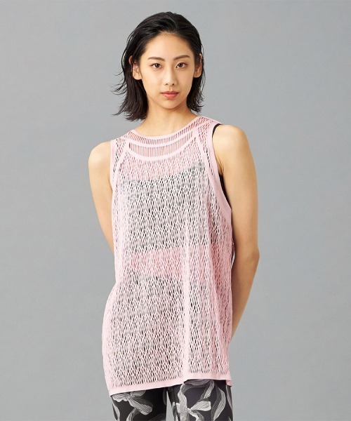 新品 チャコット ノーソーイングメッシュニット メッシュ トップス M Chacott ニット セーター 「ノーソーイングニット」ランダム