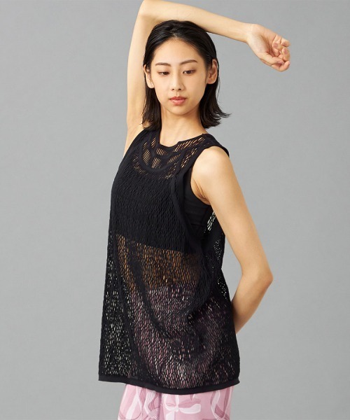 新品 チャコット ノーソーイングメッシュニット メッシュ トップス M Chacott ニット セーター 「ノーソーイングニット」ランダム
