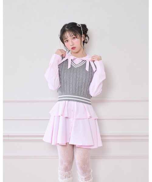 Honey Cinnamon（ハニーシナモン） シャツワンピース ベストセット