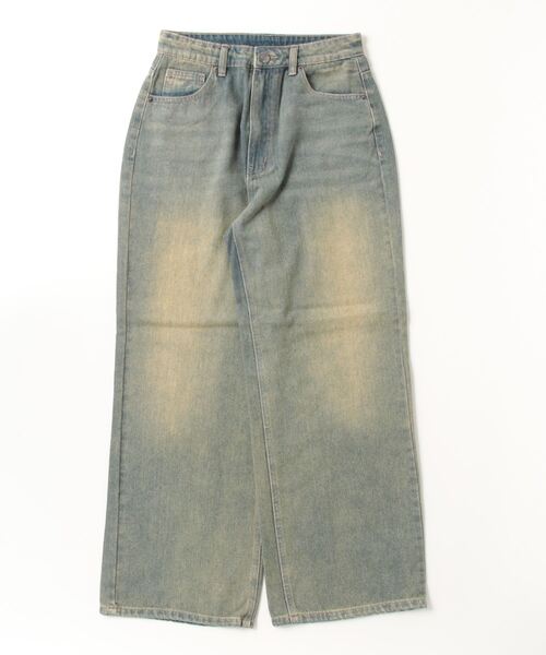 「attiree」 加工デニムパンツ LARGE ブルー レディース_画像2