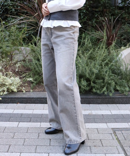 「attiree」 加工デニムパンツ LARGE ブルー レディース_画像4