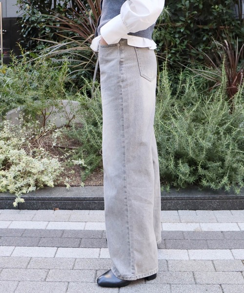 「attiree」 加工デニムパンツ LARGE ブルー レディース_画像6
