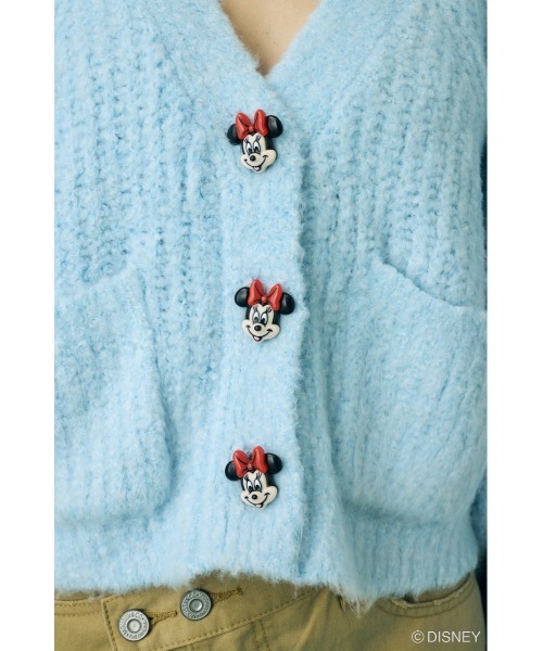 Disney SERIES CREATED by MUS カーディガン MD FACE BUTTON CD