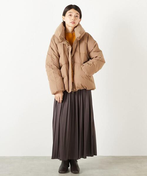 Mamina⭐︎専用　ベージュ ファー付きダウンジャケット MELROSE claire（メルローズクレール） ダウンコート ダウンジャケット