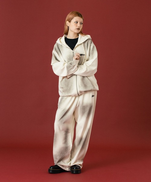 XLARGE（エクストラ ラージ） パーカー SPRAY DYED ZIP UP HOODED