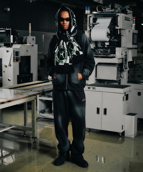 XLARGE（エクストラ ラージ） パーカー SPRAY DYED ZIP UP HOODED