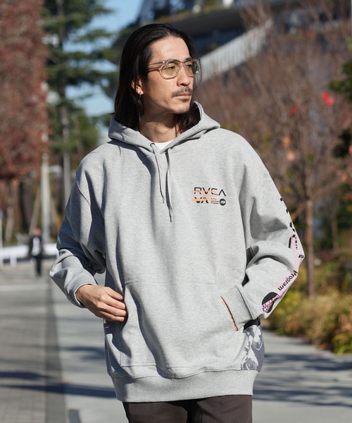 メンズビッグシルエット RVCA バックプリントロゴ プルオーバーパーカーS RVCA（ルーカ） パーカー メンズ OVER PRINT HD パーカー 「2025年秋冬