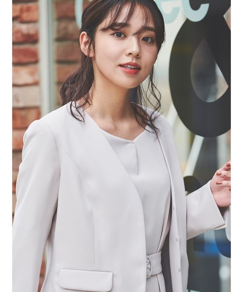 「Debut de Fiore」 ノーカラージャケット 34 ピンク レディース_画像5