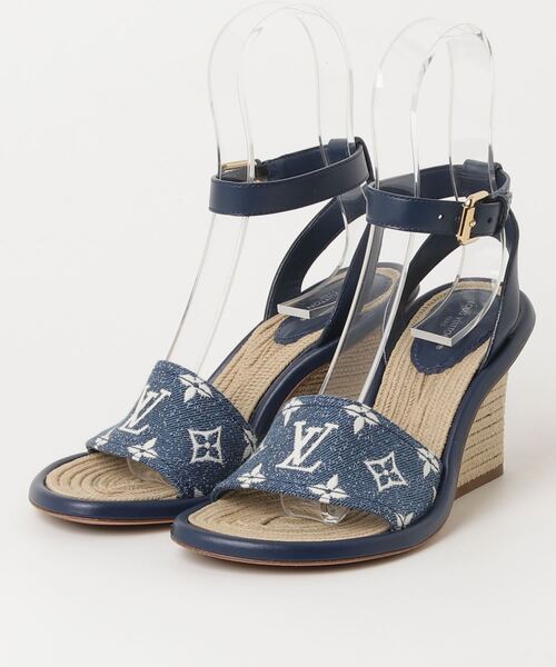 LOUIS VUITTON（ルイ・ヴィトン） ヒールサンダル 35 ネイビー