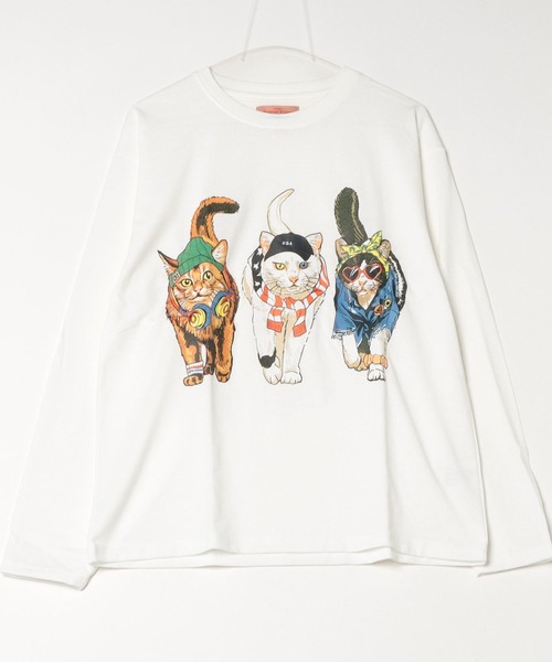 ❤️ピーター❤️クニオコレクション❤️長袖Tシャツ M カットソー　2枚 CORISCO（コリスコ） tシャツ 度詰め天竺 アニマル前後 プリント 長袖T
