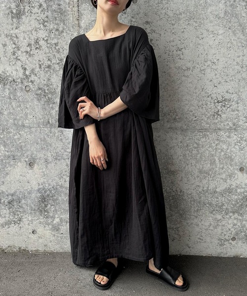 select MOCA by son」 半袖ワンピース FREE ブラック レディース