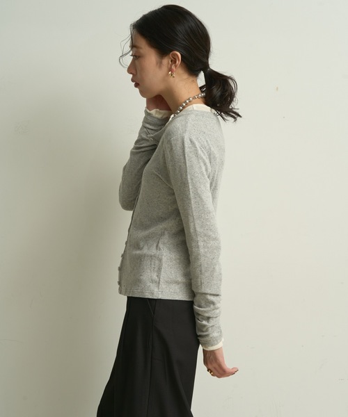 アールジュビリー　リブカーディガン MERYLL ROGGE | SHRUNKEN CARDIGAN