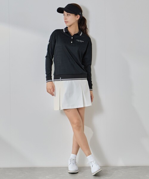 JUN&ROPE'（ジュンアンドロペ） ポロシャツ ポロ ペナント柄JQ長袖ポロ