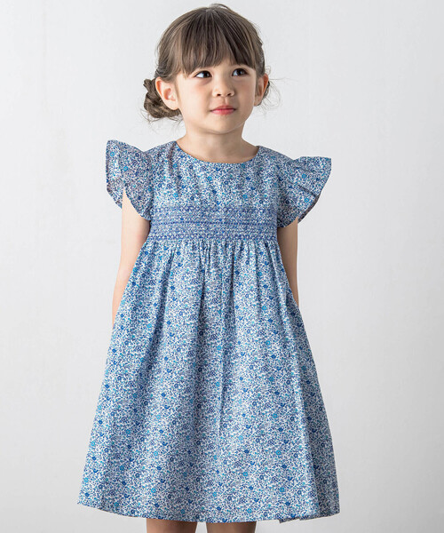 Tartine et Chocolat 「KIDS」ノースリーブワンピース 120cm ブルー系