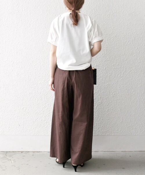 「SHIPS any」 半袖カットソー ONE SIZE ネイビー レディース_画像3