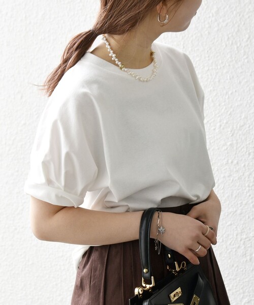 「SHIPS any」 半袖カットソー ONE SIZE ネイビー レディース_画像4