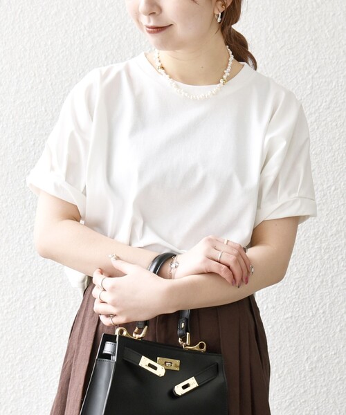 「SHIPS any」 半袖カットソー ONE SIZE ネイビー レディース_画像5