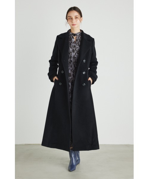 「rienda」 チェスターコート MEDIUM ブルー レディース_画像2