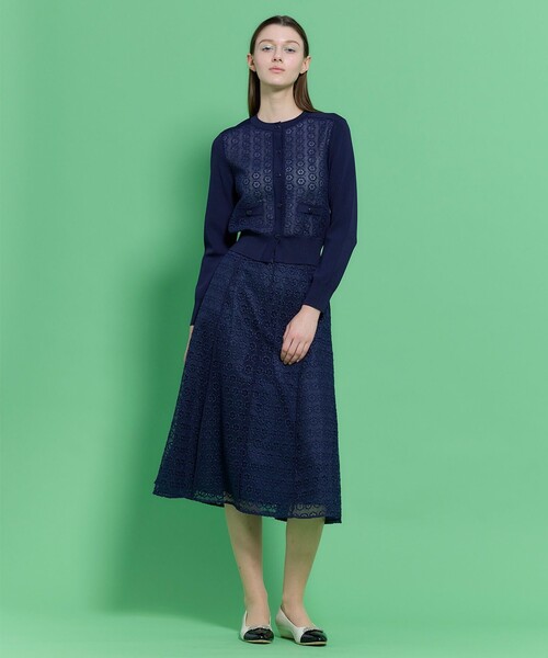 ロマンティック フルッター　ネイビー　セーターSトッカ TOCCA 紺色 カシミヤ タートルネックセーター | Brooks Brothers Japan