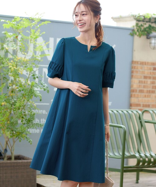 「Tiaclasse」 半袖ワンピース M ブラック レディース_画像3