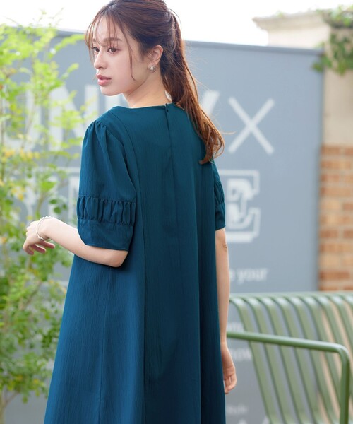 「Tiaclasse」 半袖ワンピース M ブラック レディース_画像5