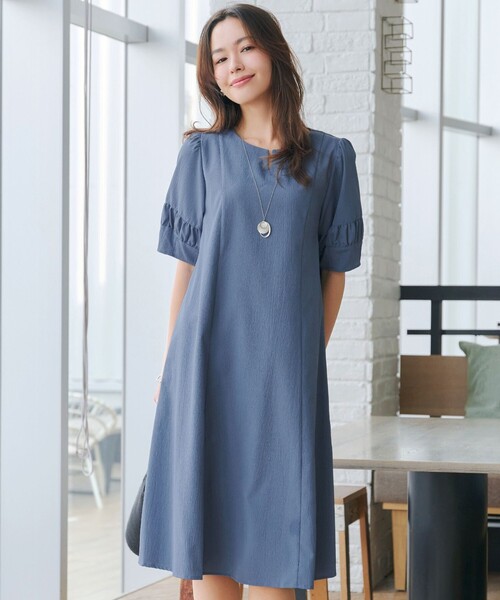 「Tiaclasse」 半袖ワンピース M ブラック レディース_画像9