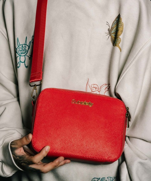 Subciety（サブサエティ） ショルダーバッグ Leather shoulder bag