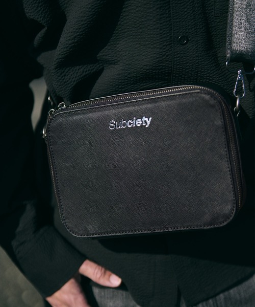Subciety（サブサエティ） ショルダーバッグ Leather shoulder bag