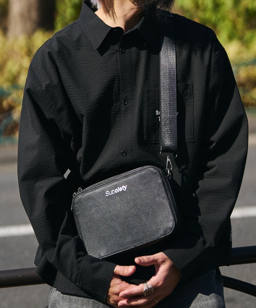 Subciety（サブサエティ） ショルダーバッグ Leather shoulder bag