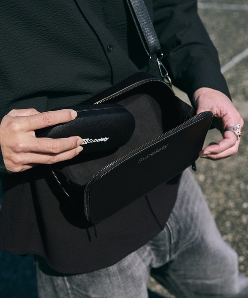 Subciety（サブサエティ） ショルダーバッグ Leather shoulder bag