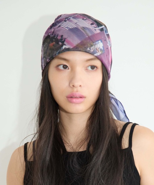 LY スカーフ バンダナ 「LY」Postcard scarf ポストカードスカーフ