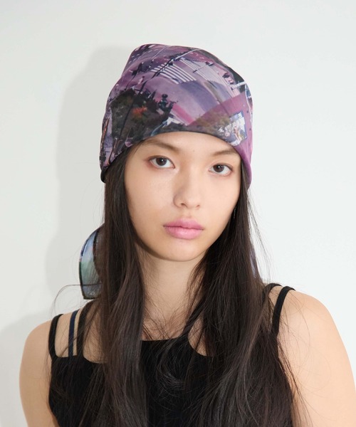 LY スカーフ バンダナ 「LY」Postcard scarf ポストカードスカーフ