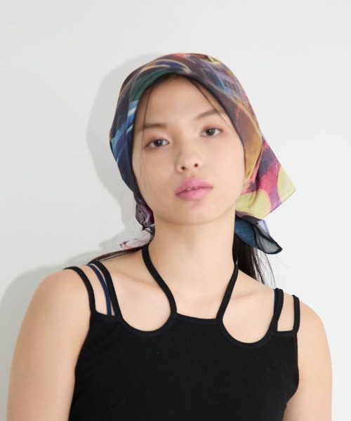 LY スカーフ バンダナ 「LY」Postcard scarf ポストカードスカーフ