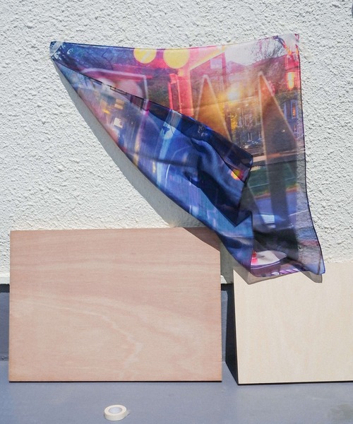 LY スカーフ バンダナ 「LY」Postcard scarf ポストカードスカーフ
