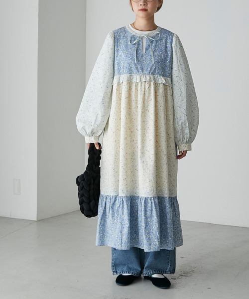 「forksy.」 長袖ワンピース FREE ブルー レディース_画像2