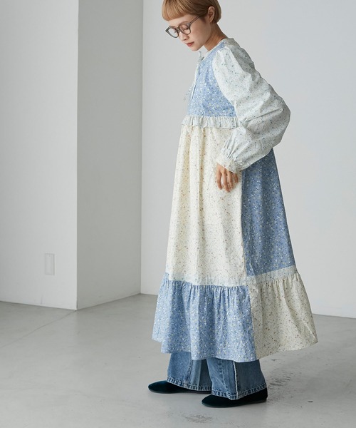 「forksy.」 長袖ワンピース FREE ブルー レディース_画像3