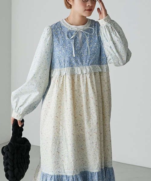 「forksy.」 長袖ワンピース FREE ブルー レディース_画像5