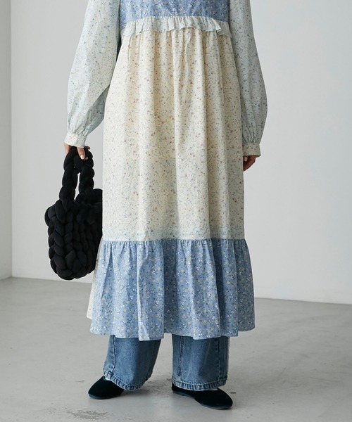 「forksy.」 長袖ワンピース FREE ブルー レディース_画像8