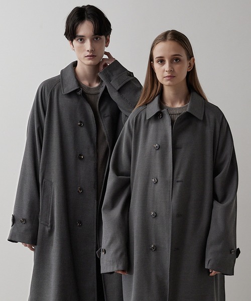 CLEL（クレイル） ステンカラーコート M チャコールグレー メンズ