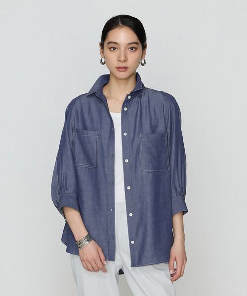 Gabardine K.T（ギャバジンK.T） ブラウス シャツ 「 +サイズ 
