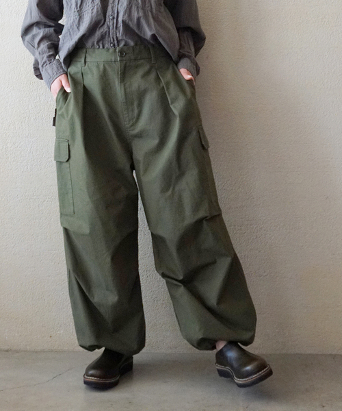 【JOURNAL STANDARD LUXE】Beau’sCLOSEパンツカーキ JOURNAL STANDARD LUXE（ジャーナルスタンダード ラックス） ワイド