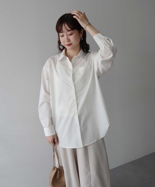 未使用 アガウド 長袖 ノーカラー シャツ M ホワイト Agawd オーバーシルエット レディース 長袖Tシャツ オフホワイト Mサイズ 2601-OWM | MIKASA オンラインショップ
