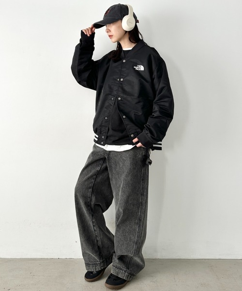 USS McCandless　海軍記念 ジャンパー 　刺繍スタジャンブルゾン 黒 THE NORTH FACE（ザ ノースフェイス） ブルゾン アウター 国内未発売