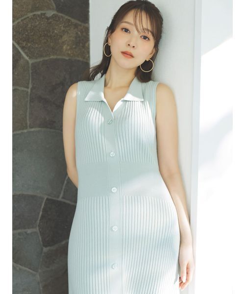 「SNIDEL」 ノースリーブワンピース ONE SIZE ピンク レディースの画像