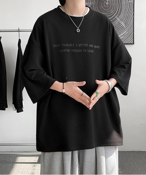 「NEW GENTLEMAN」 半袖Tシャツ L グレイッシュベージュ メンズ_画像9