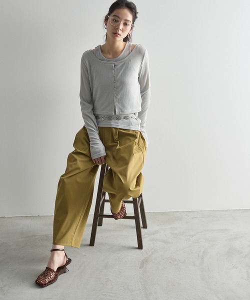 「THE YOn」 チノパンツ FREE ピンク レディース_画像5