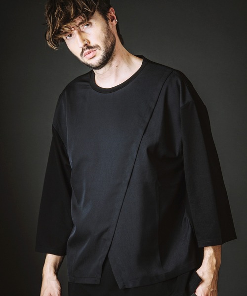 NO ID.（ノーアイディー） tシャツ 「NO ID.」Slit Layered 8-Sleeve 