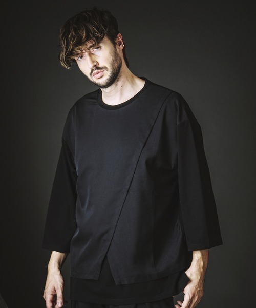 NO ID.（ノーアイディー） tシャツ 「NO ID.」Slit Layered 8-Sleeve