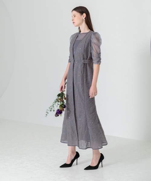 「Leja」 ノースリーブワンピース LARGE モカ レディースの画像
